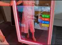Stand de photo portable en vogue pour selfie, boîtier à cadre led, miroir magique, pour selfie, machine, kiosque