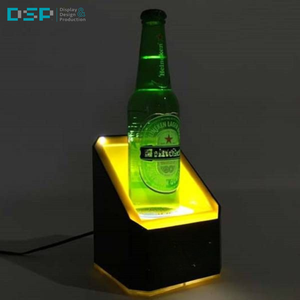 DSP Vietnam fábrica independiente cuadrado de alta calidad acrílico encimera LED luz cálida vino soporte de exhibición - Product Image 3