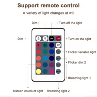16-Color RGB proiettore LED luce Touch-controllato 3D oceano onda e acqua modello di mezzanotte Aura lampada per la luce notturna camera da letto