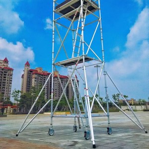 Torre de <span class=keywords><strong>Andamio</strong></span> de Aleación de Aluminio Moderna en Oferta, para Trabajos en Interiores y Exteriores, Ligera y Segura, para Uso en Hoteles - Product Image 6