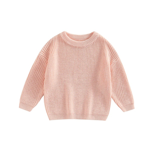 Surdimensionné Enfants <span class=keywords><strong>Pull</strong></span> Tops Bébé Garçons Filles Couleur Unie Basique Coton À Manches Longues Pulls Toddler <span class=keywords><strong>Pull</strong></span> - Product Image 6