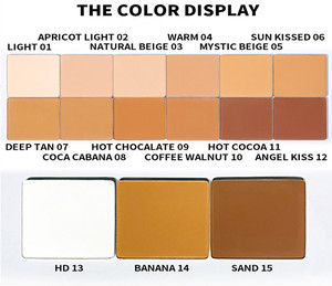Impostazione di imballaggio bianco di alta qualità <span class=keywords><strong>in</strong></span> <span class=keywords><strong>polvere</strong></span> Logo personalizzato opaca trucco compatto fondotinta pressato - Product Image 3