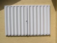 Volets pliants en accordéon résistants aux ouragans, en aluminium, pare-vent pour terrasse, persiennes pour les zones côtières et les zones de typhons