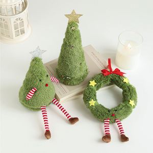 Green Plush Christmas Tree Ornament, <b>Cute</b> <b>Doll</b> Figurine, Home Party Desktop Decoration for Xmas Layout - Product Image 1
