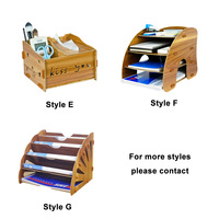 Ensemble d'accessoires de bureau personnalisés, organisateur de fichiers de bureau en bois avec support de fichiers vertical, placement de fichiers de bureau en bois