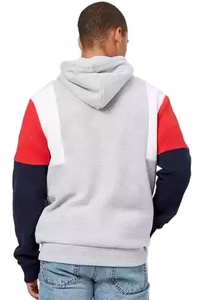 Sweat à capuche en molleton de coton pour hommes, impression à la mode et logo, coupe longue et style cousu avec cordon de serrage, col à capuche, tissu en polyester - Product Image 3