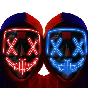 Civi Groothandel Volwassenen En Kinderen Halloween Masker Led Bluetooth Masker Halloween Feest Dans Plastic Masker Kostuum