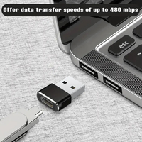 Adaptador USB-C a USB 3.0 para Carga Rápida y Sincronización de Datos, Tipo-C Hembra a USB-A Macho para PC y Teléfonos Móviles