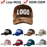 Gorras de Béisbol Personalizadas de Terciopelo Ajustables, Gorras Trucker con Visera Curva Simple, Gorras de Hip Hop de 6 Paneles, Casquettes Deportivos