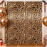 Lot de 2 décorations multicolores imprimé léopard pour fête prénuptiale Cheetah, toile de fond à franges en aluminium pour anniversaire, pour femmes et filles, pour photos