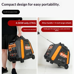 Générateur silencieux à inverseur Senjiu, essence, 220V, petit modèle portable pour la maison, SE5000IE-PRO EV, démarrage électrique avec télécommande - Product Image 4