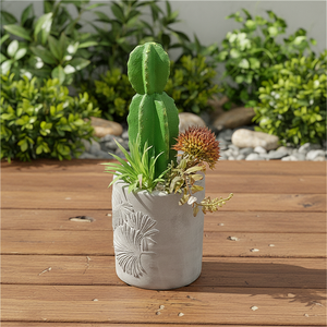 Fleur de cactus artificielle en ciment faite à la main, design réaliste, pour la décoration intérieure de la maison et des hôtels - Product Image 6