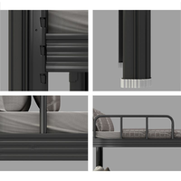 Lits superposés en acier robuste de haute qualité, modernes et durables, taille double, montage facile pour les chambres, les écoles, les appartements, les hôtels, les dortoirs