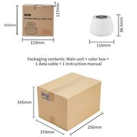 Lampe chauffe-cire sans flamme rechargeable pour chevet, lumière d'ambiance aromathérapie pour chambre, lampe portable pour faire fondre les bougies parfumées