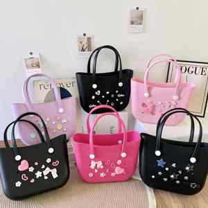 Fashionable Colorful EVA Tote <b>Bags</b> Large Capacity Travel Beach <b>Bag</b> Girls Waterproof Handbag - Product Image 1