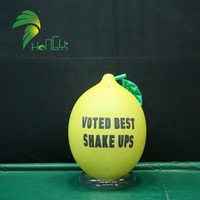 Ballon publicitaire gonflable personnalisé en forme de fruit Hongyi 2026, en bâche PVC, avec LED, motif citron