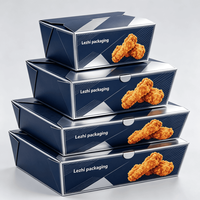 Papier alimentaire résistant à la graisse, boîtes à emporter pour la restauration rapide, boîtes personnalisées pour poulet frit, emballage pour emporter