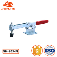 Penjepit Toggle Horizontal Alat Tangan dengan Basis Berflensa dan Lepas Cepat GH203FL