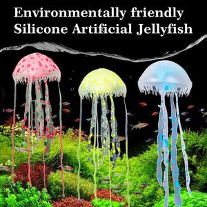 Nouvel arrivage de décoration de paysage de réservoir de méduses en silicone artificiel d'aquarium respectueux de l'environnement - Product Image 5