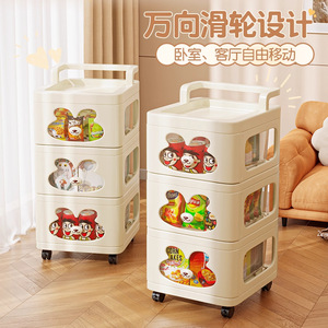 <b>Storage</b> <b>Cart</b> 5 Tier With Wheels For Office Desk Under Desk Organizer Drawer Style Floor Standing Cabinet Easy Cleaning - Product Image 3