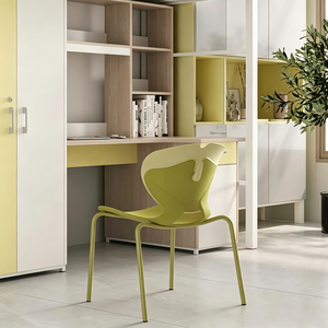 Chaise de salle à manger ergonomique de style scandinave <span class=keywords><strong>en</strong></span> PP, chaise coquille empilable avec pieds <span class=keywords><strong>en</strong></span> traîneau/roulettes pour usage bureau et hôtel - Product Image 6