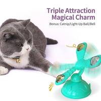 Jouet pour animaux de compagnie moderne et simple, écologique, moulin à vent rotatif avec ventouse et lumières clignotantes, interactif pour la mastication et l'exercice