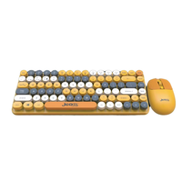 Clavier de machine à écrire rétro sans fil 2.4GHz avec souris DPI réglable 84 touches suspendues Mini anglais arabe prêt Stock BT Combo