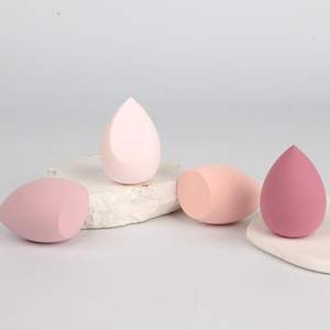 Губка для макияжа фиолетовая розовая пудра Набор латексная Бесплатная Вегетарианская мягкая и удобная губка для макияжа смешанный набор красоты - Product Image 5