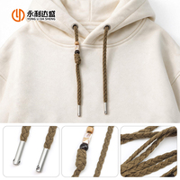 Nouveau design cordon tressé de 8 mm avec embout personnalisé gravé, cordon pour sweat à capuche avec aglet métallique et perles décoratives