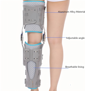 Attelle de <span class=keywords><strong>genou</strong></span> articulée réglable avec charnière ROM pour la rééducation des ligaments croisés antérieurs et médiaux (LCA, LCM) - Product Image 2