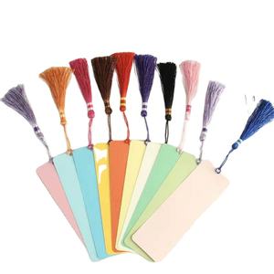 Marcapáginas de esquina redonda en blanco pintado a mano, Papel kraft DIY, perforador de <span class=keywords><strong>Tarjeta</strong></span> blanca - Product Image 1