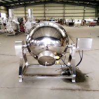 60l - 600 litres grande capacité eau Double gainé marmite commerciale cuisine gaz électrique soupe bouilloire chemisé casserole bouillante