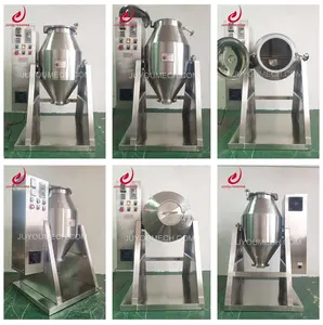 Hot Sale Commercial Herbs Gewürz rotierende Trommel Pulver mischer Mixer Dry Cassava Mehl mischer Maschine Doppelkegel mischer Maschine