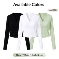 Veste de yoga pour femmes automne/hiver, nouveau style, fermeture éclair, manches longues, couleur unie, nylon, élasthanne, vêtements de yoga, sport, course à pied/entraînement