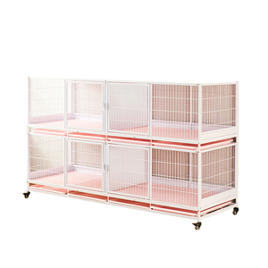 Cage d'élevage pour chat et pigeon d'intérieur à motif solide Cage à lapin renforcée avec boîte d'emballage Maison pour petit chat gras - Product Image 1