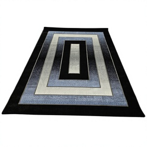 Tapis Adiva turc en polyester shaggy, tissé jacquard, fabriqué à la machine, à poils longs, rembourré, réversible, lavable, antidérapant, antimicrobien - Product Image 1