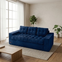 Canapé d'angle Conversation Pit avec assise profonde et coussins moelleux, convertible en lit, personnalisable