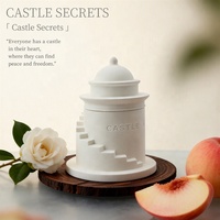 Bougie d'aromathérapie en cire de soja faite à la main, design château, bougie décorative dans un coffret cadeau, longue durée 20H pour chambre à coucher, salon