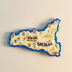 Imán de Resina Duradero para Refrigerador con Diseño de Ciudades de Sicilia, Italia, Corea, <span class=keywords><strong>Tenerife</strong></span>, Bali, Arabia Saudita, Polonia, Recuerdo Turístico - Product Image 2