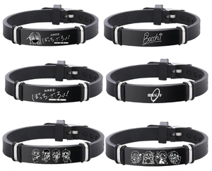 Bracelets Anime <span class=keywords><strong>BOCCHI</strong></span> <span class=keywords><strong>the</strong></span> <span class=keywords><strong>ROCK</strong></span> Gotou en acier inoxydable pour femmes et hommes, bracelet en silicone réglable, bijoux pour hommes - Product Image 1