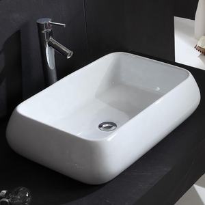 Cuvette de lavage <span class=keywords><strong>des</strong></span> mains de couleur blanche mate Rectangle haute température pour <span class=keywords><strong>toilettes</strong></span> publiques <span class=keywords><strong>au</strong></span>-<span class=keywords><strong>dessus</strong></span> du lavabo de salle de bain - Product Image 1