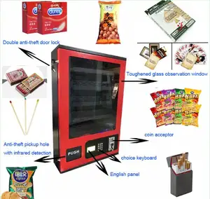 Dengan Koin dan Pembayaran Tagihan Meja Makanan Ringan Mesin Penjual Otomatis/Mesin Penjual Otomatis Makanan/Mini Mesin Penjual Otomatis
