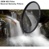 Filtre ND pour appareil photo OEM d'usine, densité neutre ND2 ND4 ND8 ND16 ND32 ND64 ND500 ND1000 49-82mm en verre