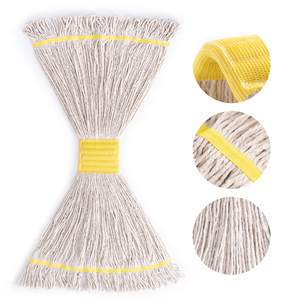 Cabezal de repuesto de fregona de hilo de algodón de extremo en bucle de alta resistencia para limpieza de pisos comerciales e industriales en el hogar - Product Image 3