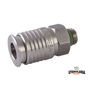 Aignep 63190 douilles mâles courtes universelles en acier inoxydable 316L pour air comprimé, 1/4 "-1/2" (2 pièces) - Product Image 1