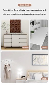 Skin Feeling Solid Color Peel and Stick PVC Wallpaper With Air Duct for Wardrobe <strong>Table</strong> Living Room Furniture Renovation - Product Image 3