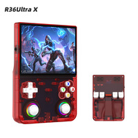 Console de jeu portable R36 ultra 128G 64GB avec écran 4,0 pouces, système Linux, WIFI rétro, 21000 jeux, consoles de jeux vidéo 64GB R36 ultra