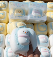 Jouets Squishy Bonhomme de Neige Hachimi en Mousse PU à Remontée Lente pour Soulagement du Stress, Nouveauté à Presser, Vente en Gros de Noël