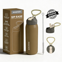 Bouteille d'eau sport personnalisable 32oz/24oz/18oz/14oz en acier inoxydable, gourde de yoga personnalisée avec logo, 306 options de couleur