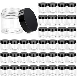 Contenants de stockage en plastique PET à large ouverture, étanches, avec couvercles, 4oz, 6oz, 8oz, 10oz, 16oz - Product Image 1